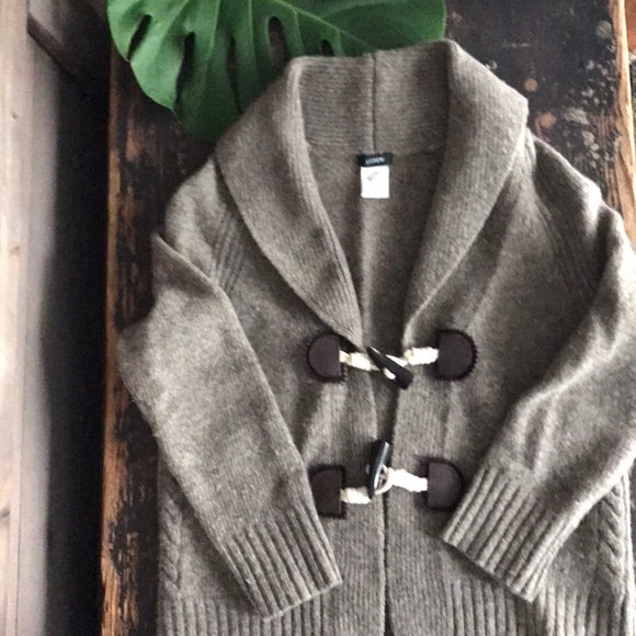 J. Crew toggle cardigan XS cashmere blend oatmeal - Picture 3 of 8